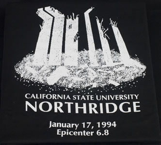 Black T-Shirt - California State University Northridge - January 17, 1994 - Epicenter 6.8