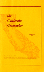 California Geographer Cover 1981