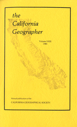 California Geographer Cover 1983