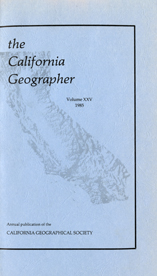 California Geographer Cover 1985