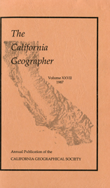 California Geographer Cover 1987