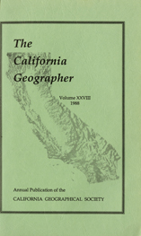 California Geographer Cover 1988