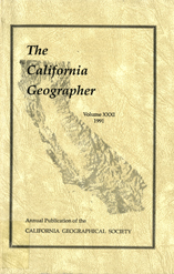 California Geographer Cover 1991
