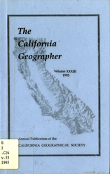 California Geographer Cover 1993