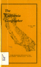 California Geographer Cover 1995