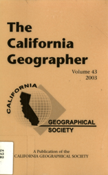 California Geographer Cover 2003
