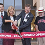 President Harrison and Dean Stover cut the ribbon
