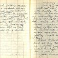 Diary entry for February 19, 1942: "Well last nite I talked with Grubby the truck driver . . ." Diary entry for February 19, 1942: "Well last nite I talked with Grubby the truck driver . . ."
