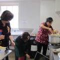 The cooks work their luncheon magic