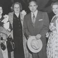Left to Right: Eddy Jo Bernal, Agness Underwood, Mickey Cohen, unidentified woman L to R: Eddy Jo Bernal, Agness Underwood, Mickey Cohen, unidentified woman