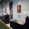 Case along the exhibit gallery's south wall.