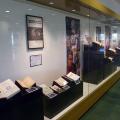 Case along the exhibit gallery's east wall.
