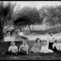 Lillie Mulholland and children at Hollenbeck Park.