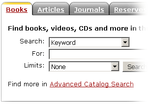 Catalog Search Box