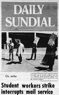 CSUN mail room strike, 1970, Daily Sundial Digital Collection