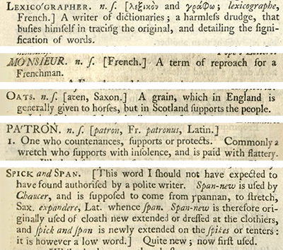 Samuel Johnson definitions