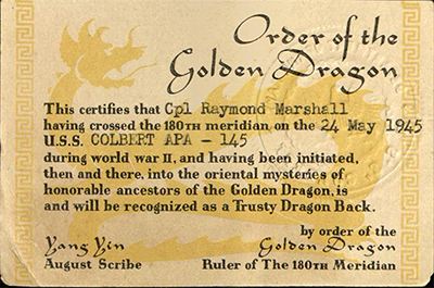 Order of the Golden Dragon card 
