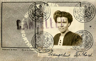 Passport photograph, Eva Tharp