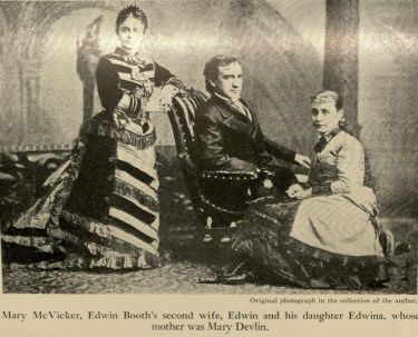 Mary Vicker, Edwin Booth, and daughter, Edwina