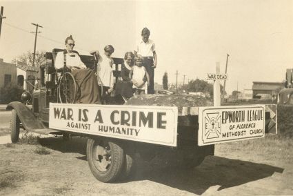 Anti-war sign, War is a Crime Against Humanity