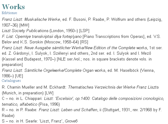 Liszt collected works