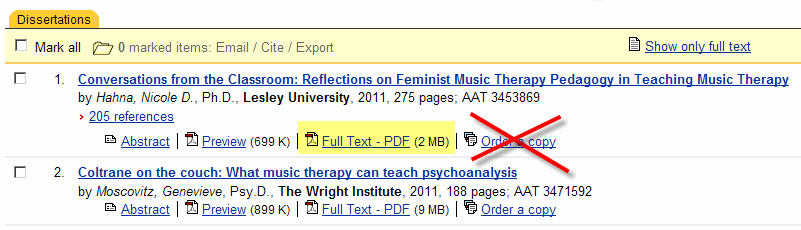 Music therapy dissertations