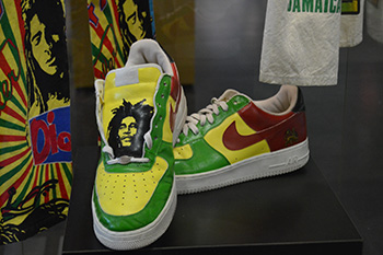 Shoes with Bob Marley and Jamaican Colors