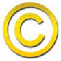 Gold copyright symbol