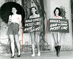 Herald Express Picket Line Photo from Exhibition