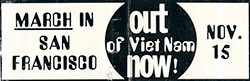 Out of Viet Nam Now - Bumper Sticker