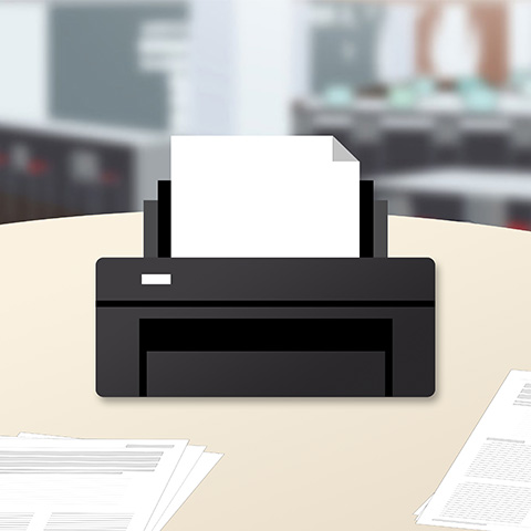vector image of a printer