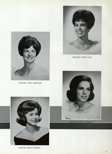 Homecoming Court Cheri Durocher, Lynne Hays, Jerilyns Russell, and Linda Sadowsky.