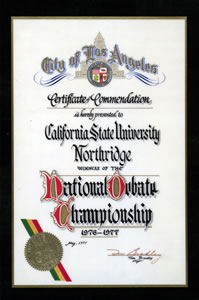 CERTIFICATE OF COMMENDATION, MAY 1977