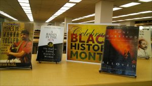 books on display for Black History Month