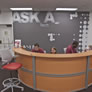 Our new Ask a Tech counter staffed by campus IT.