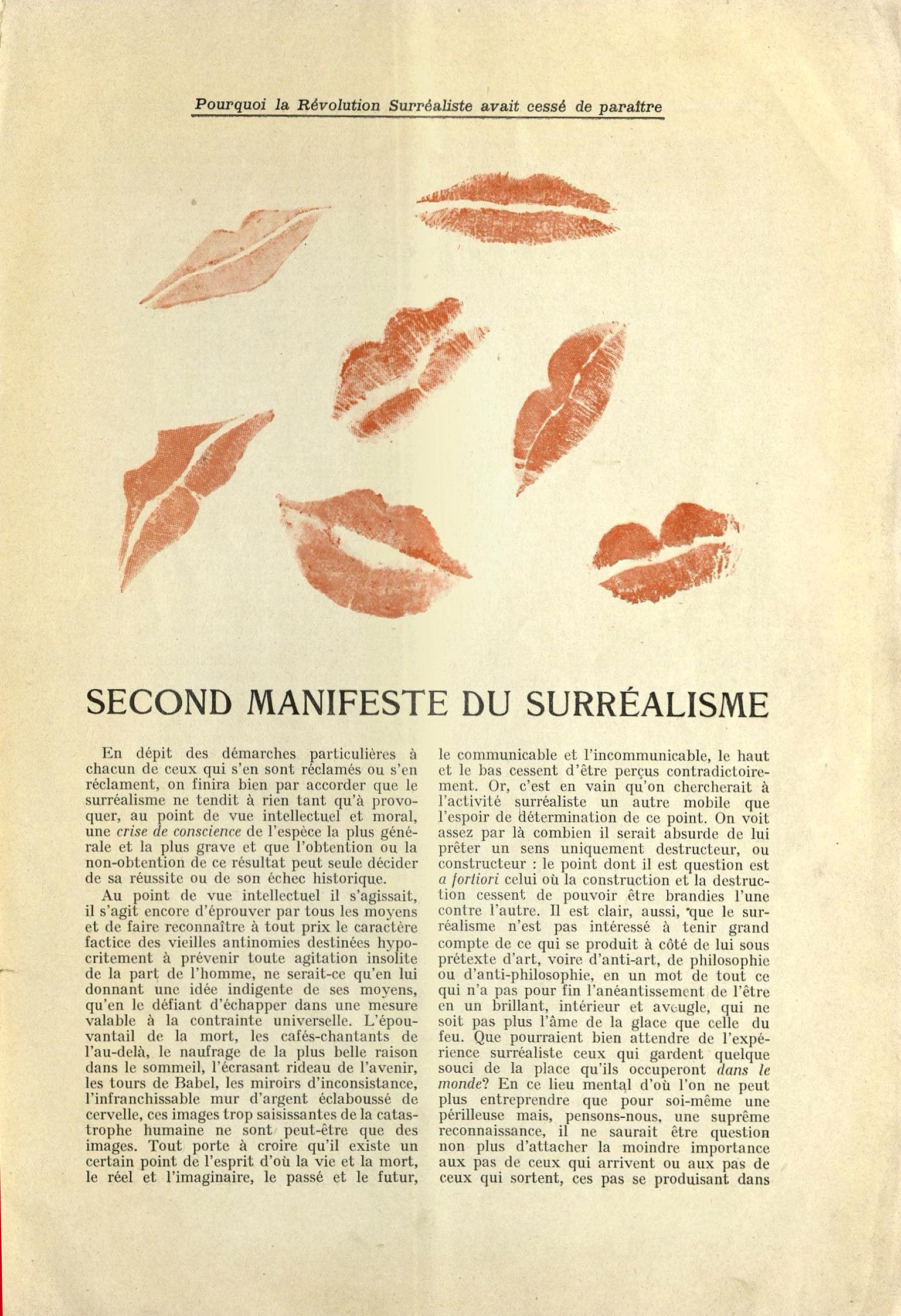 andre breton manifesto of surrealism