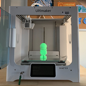 Ultimaker 3D printer with a 3D printed astronaut