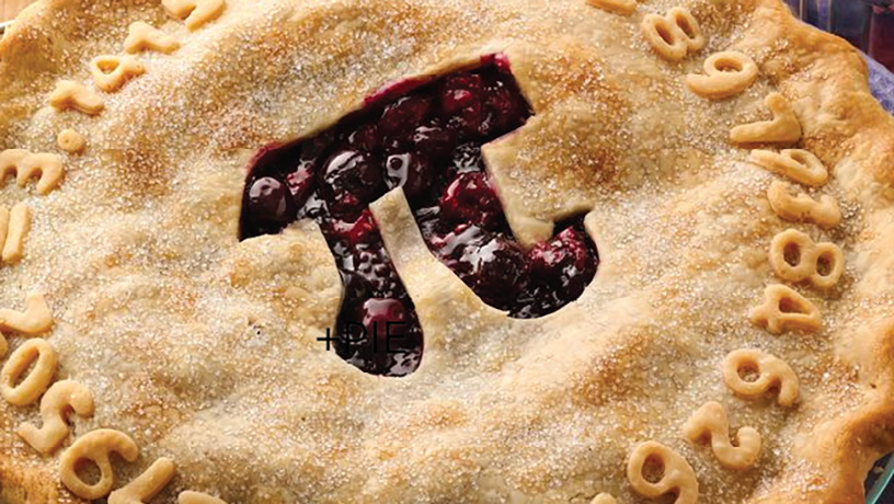 Pie with Pi symbol and numbers