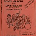 Concert flyer for Peggy Gilbert and The Dixie Belles, presented by SMC Women’s Network. March 3, 1987