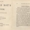 Title page and selected pages, Our Little Boy's Book, 1846