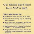 Flier promoting the election of Dr. Julian Nava to the Board of Education. Julian Nava Collection