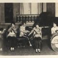 Photo of a young Peggy Gilbert with an all-female band