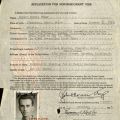 Robert Tharp’s Application for Nonimmigrant Visa to the United States, October 20, 1947