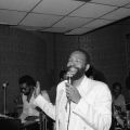 Marvin Gaye singing an event in Los Angeles. Guy Crowder Collection