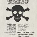Flier urging resistance to toxic incineration with Vernon city limits. Mary Santoli Pardo Collection