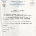 Letter from Senator Diane E. Wilson commending CWED and its graduates, January 8, 1991