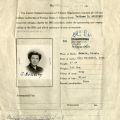 Dr. Tatiana Belitsky’s United Nations International Refugee Organization Certificate of Travel, August 28, 1950