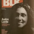 Cover, BLK, issue number 22 featuring poet, Audre Lorde, 1990