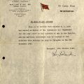 Letter Mentioning World War II Ship Seizure, 1945