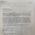 Letter from Councilman John Ferraro supporting the preservation of the trees